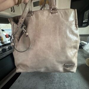 Prada Metallic Vitello Danio 2 Way Metallic Leather Tote* AUTHENTIC *